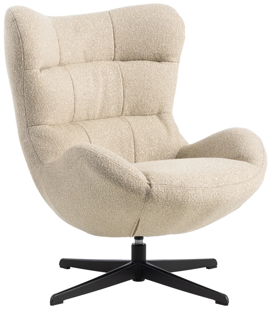 Oorfauteuil Modern Beige Stof