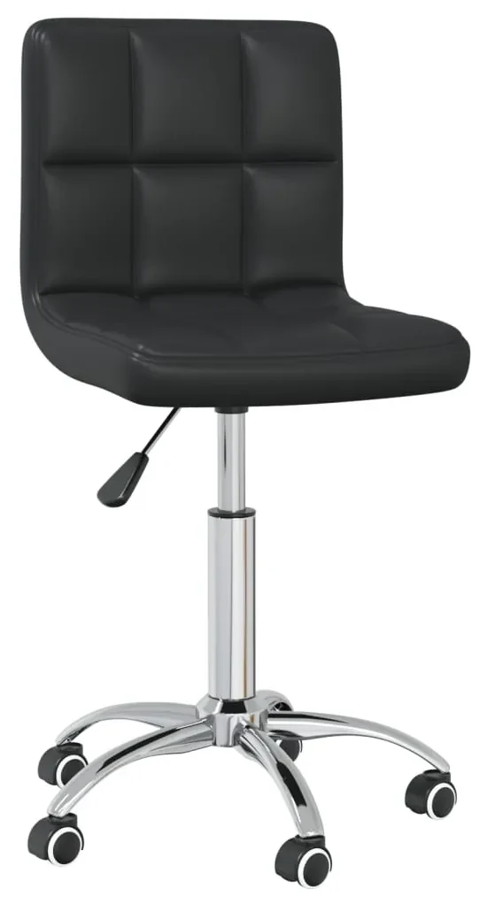 vidaXL Eetkamerstoelen draaibaar 4 st kunstleer zwart