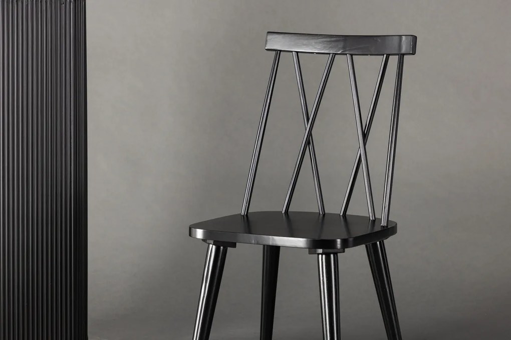 Jörn Eetkamerstoel Lena  - Zwart - Rubberhout - Jörn