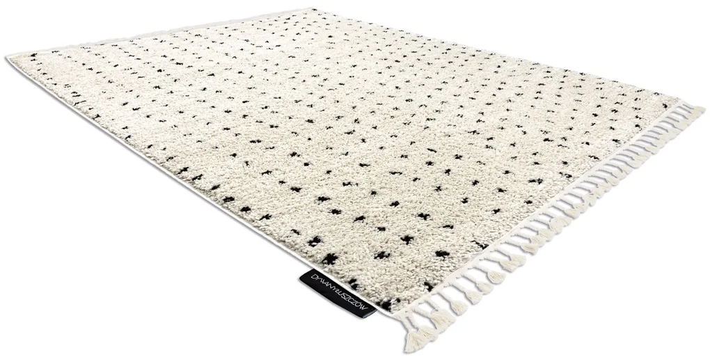 Tapijt BERBER SYLA B752 stippen ,  crème rand ,  Barber , marokkaanse shaggy