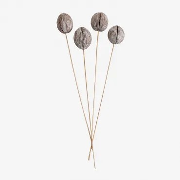 Set Van 4 Mintola Decoratieve Gedroogde Takken Gris - Madera Natural - Sklum