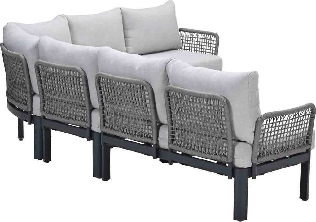 Garden Impressions Milan loungeset 4-delig - donker grijs