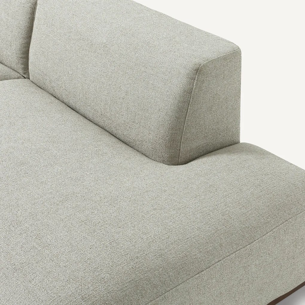 Bank links hoek XL structuur viscose linnen, JACOPO