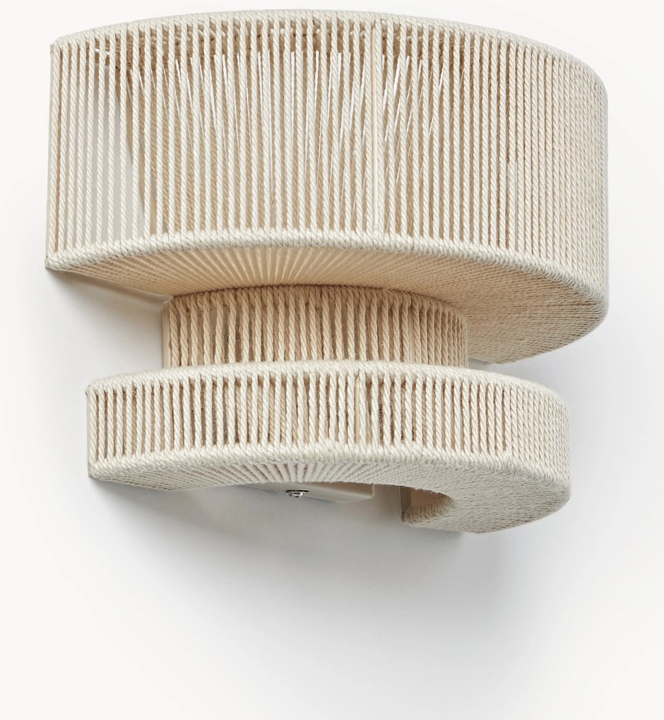 Grote wandlamp Lace van linnen draad