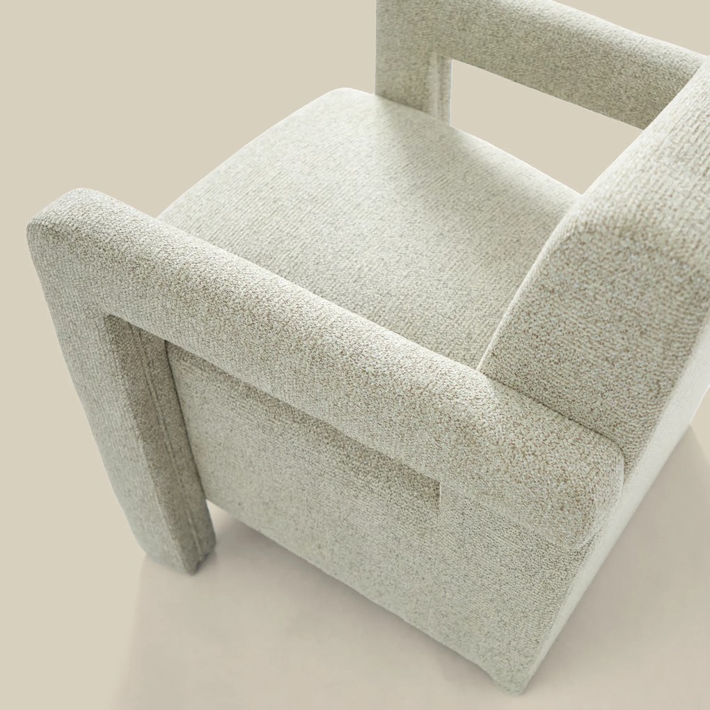 Japandi Fauteuil Beige Stof