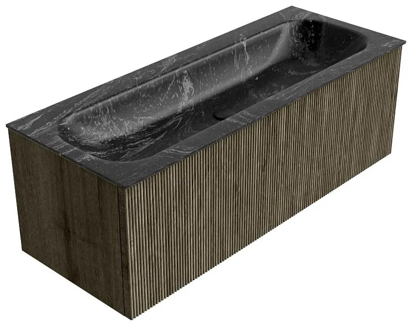 Mondiaz Kurve-dlux 120cm badmeubel shadow met 1 lade en wastafel big large midden zonder kraangat lava