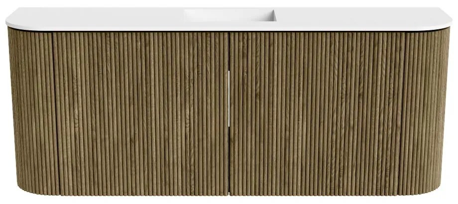 Mondiaz Joya 105cm toiletmeubel ronding links/rechts dusk met wastafel faye midden zonder kraangat talc