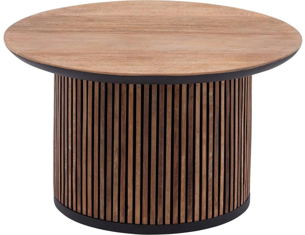 Goossens Salontafel Adel, Rond 60 x 60 cm met overstekend blad