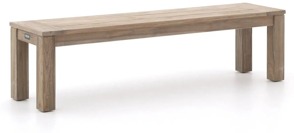 Picknickbank ROUGH  | Teakhout | 3 personen | Tuinbank Old Teak Greywash | 170cm | Kees Smit Tuinmeubelen