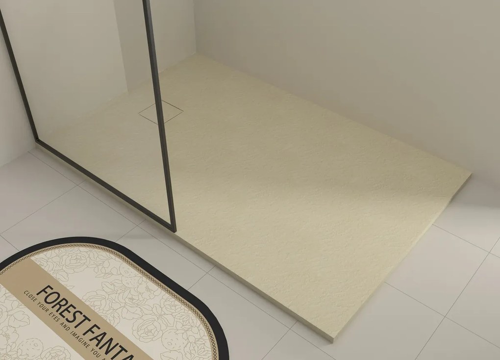 Saniclear Naxos SMC douchebak stone-look 120x80cm beige mat