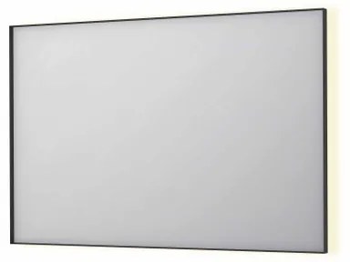 INK SP32 spiegel - 120x4x80cm rechthoek in stalen kader incl indir LED - verwarming - color changing - dimbaar en schakelaar - mat zwart 8410070