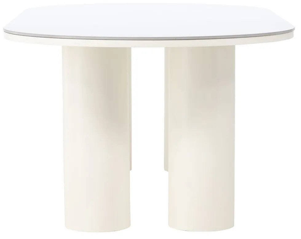 Jörn Eettafel - Erik - 110x220 cm -  Sintered Stone / FSC 100% - Wit/Cream - Jörn