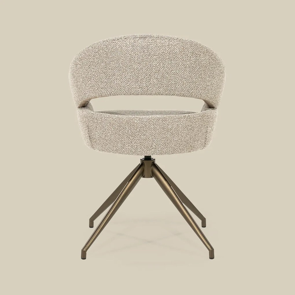 Eetstoel Brons Frame Taupe