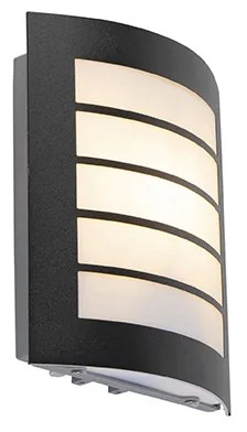 Buiten wandlamp zwart IP44 met schemersensor - Miro