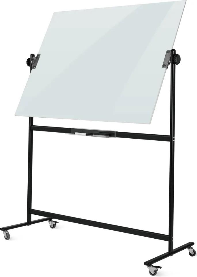 Verrijdbaar glassboard - Dubbelzijdig - 100x150 cm