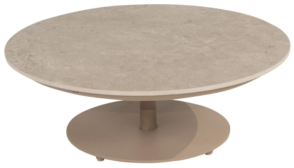 Boaz lounge tuintafel 80xH30 cm ceramic middenpoot latte 4 Seasons Outdoor