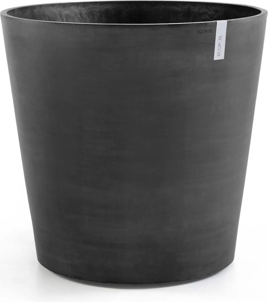 Ecopots bloempot Amsterdam Wheels 80 - Rond - Dark Grey - Diameter 80 x H74,2 cm