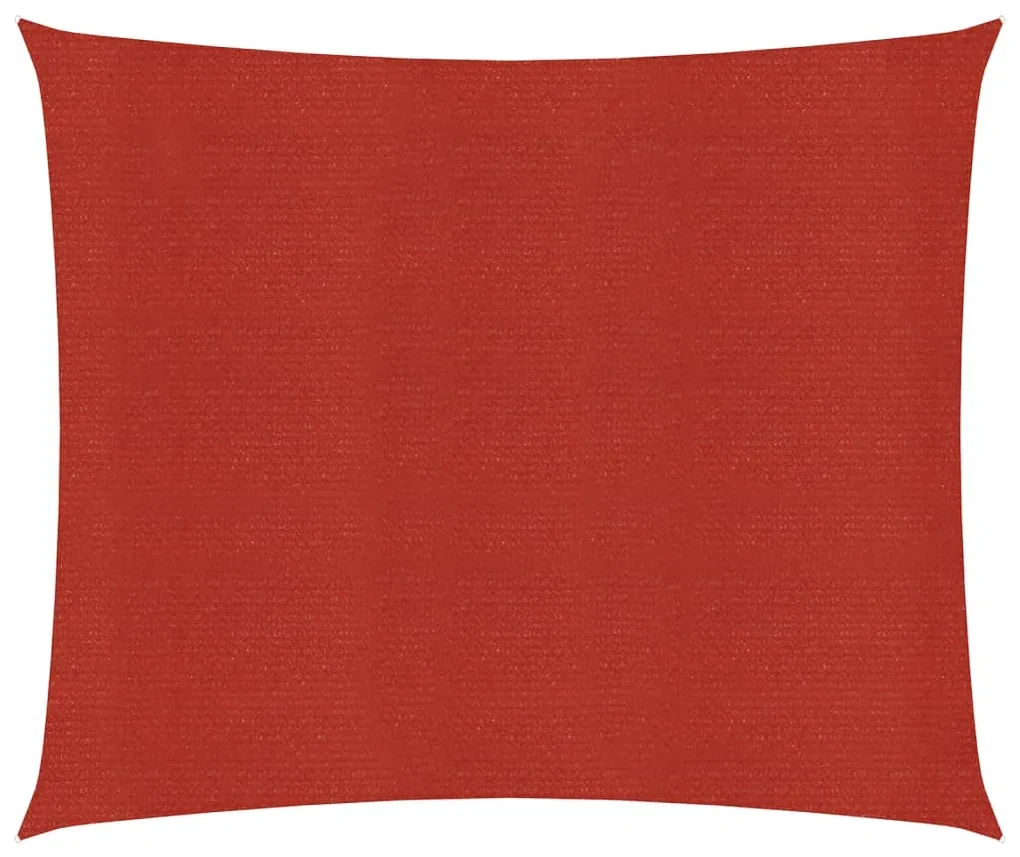 vidaXL Zonnezeil 160 g/m² 5x5 m HDPE rood