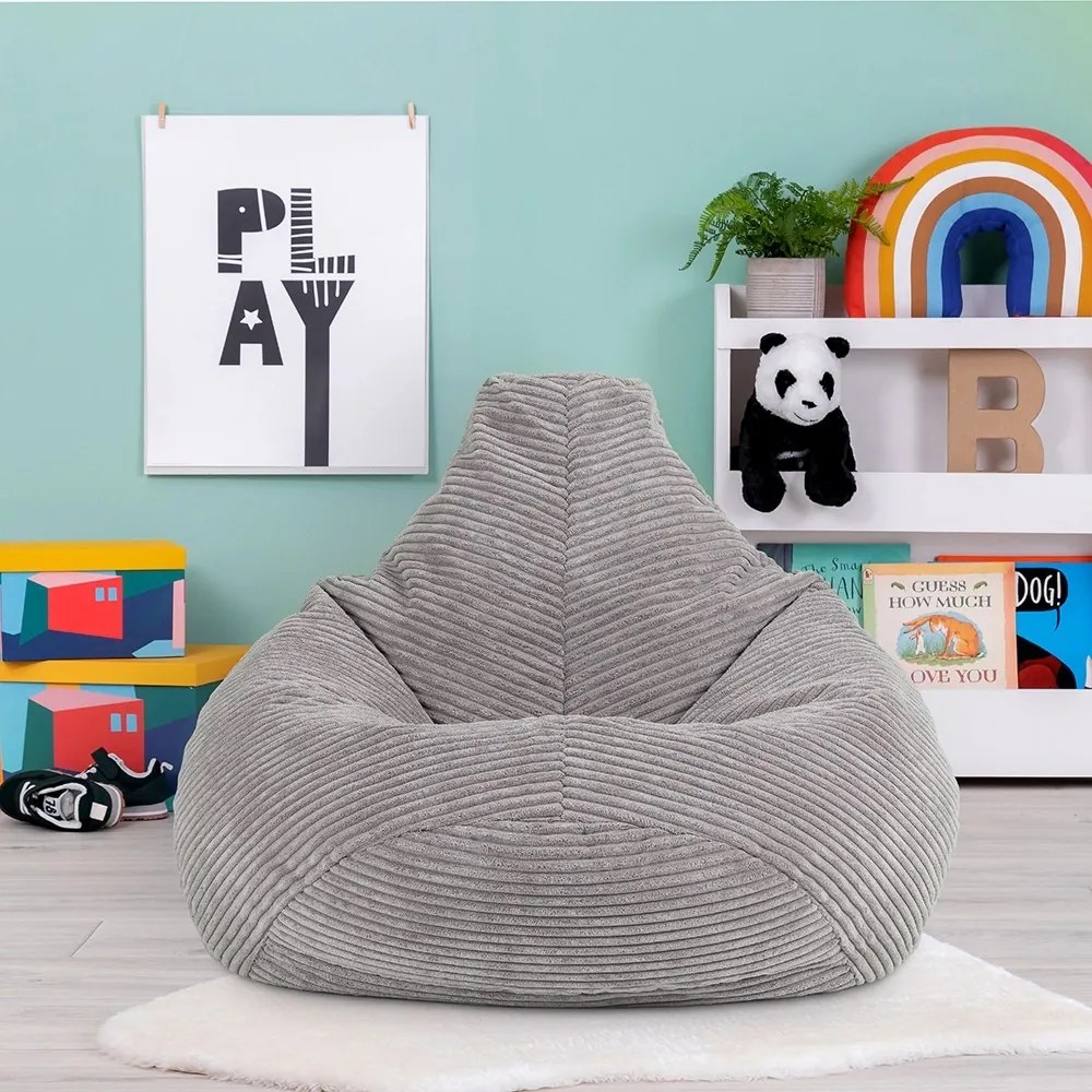 Chillz Kinder Zitzak Corduroy - Lichtgrijs