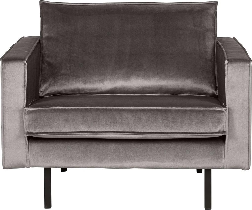 BePureHome Rodeo Velvet fauteuil taupe