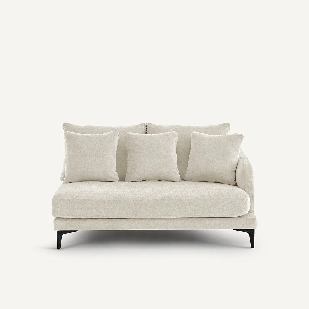 Halve bank, 2zit van polyestermix, MODERNISTE