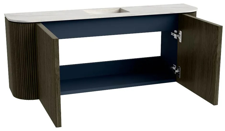Mondiaz Joya DLux 105cm toiletmeubel ronding links/rechts shadow met wastafel faye midden zonder kraangat ostra