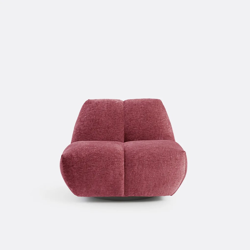 Draaibare fauteuil, dik fluweel, Nuria