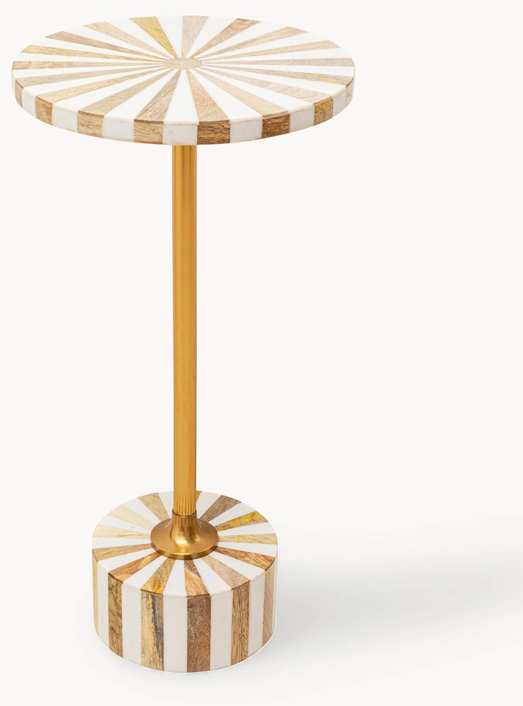 Ronde bijzettafel Domero, handgemaakt