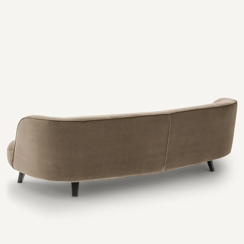 5-zits fluwelen bank, Rosebury, ontwerp Emmanuel Gallina