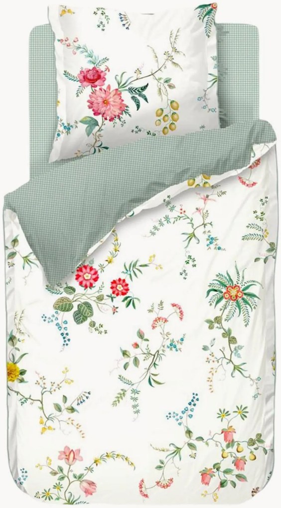 Katoenen perkal dekbedovertrekset Fleur Grandeur