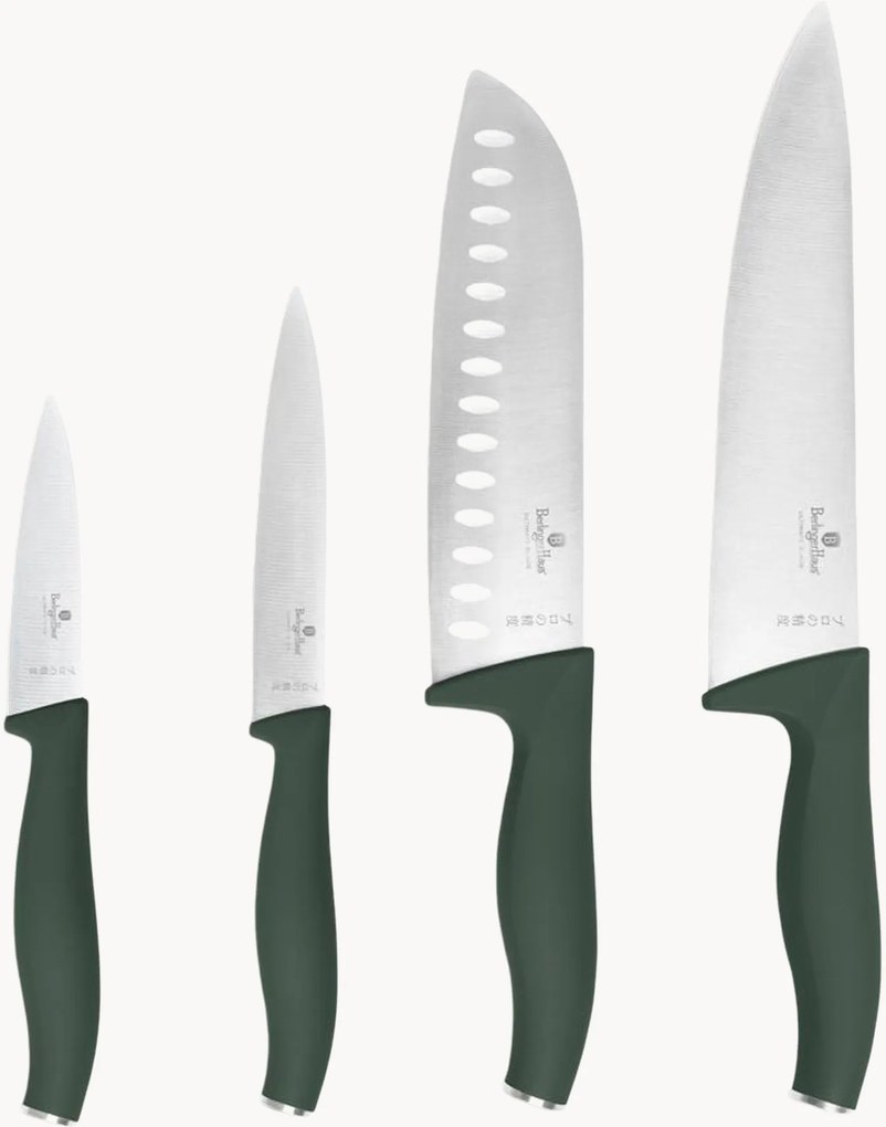 Keukenmessen Matte Green, 4-delig