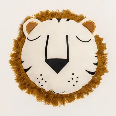 Rond Katoenen Kussen (ø30 Cm) Suky Kids Beige – Crème - Sklum