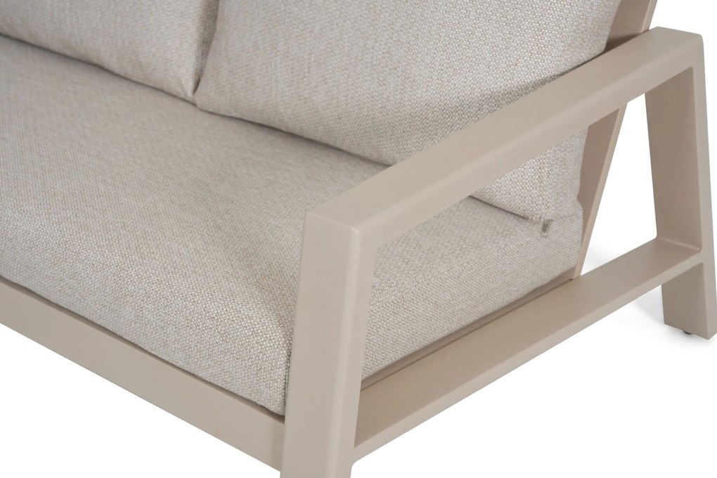 Stoel en Bank Loungeset 5 personen Aluminium Zand/Beige Lifestyle Garden Furniture Melone