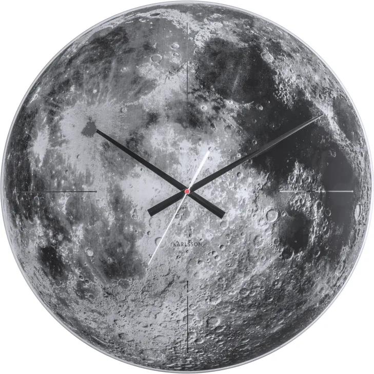 present time Wandklok Moon