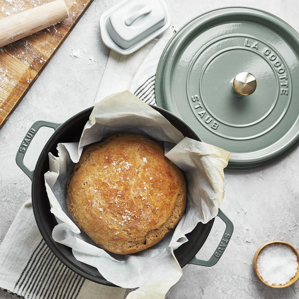 Staub La Cocotte Cocotte 24 cm / 3,7 l, Rond, eucalyptus - La Cocotte - Staub