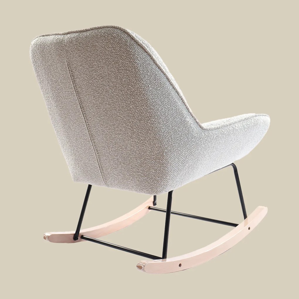 Schommelstoel Beige Stof