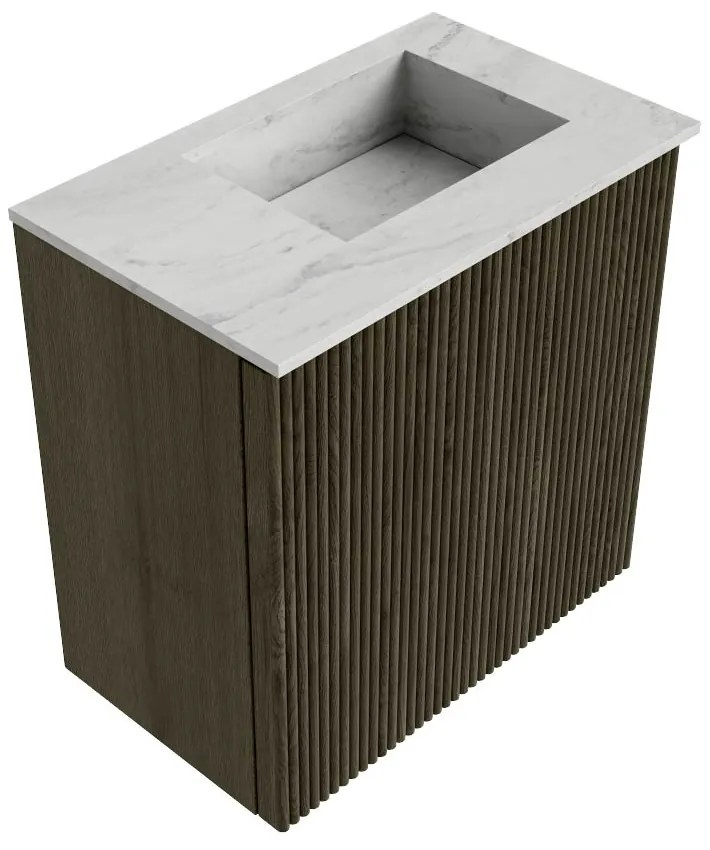 Mondiaz Joya DLux 40cm toiletmeubel shadow met wastafel faye rechts 1 kraangat opalo