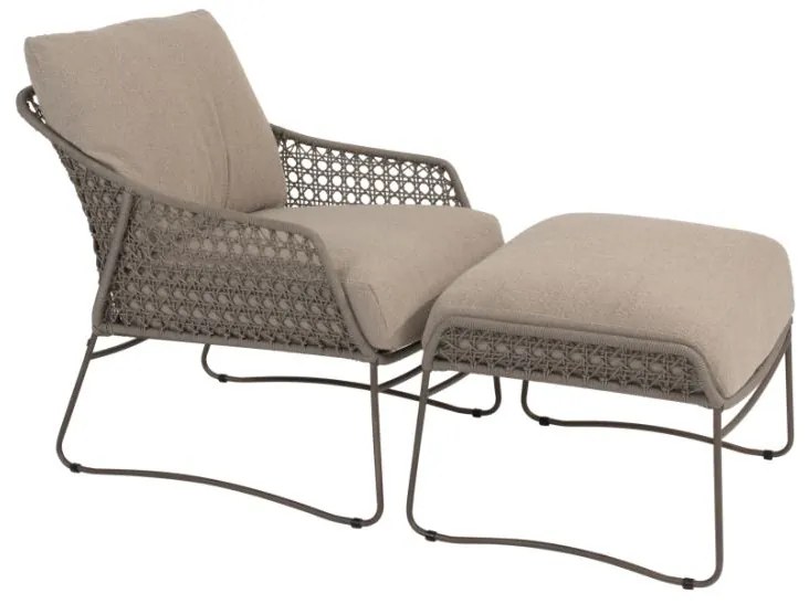 4 Seasons Outdoor Moretti loungestoel terre  Loungestoel    bruin weerbestendig