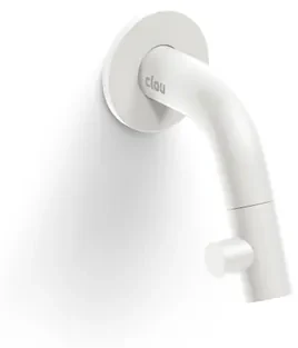 Clou Kaldur fonteinkraan 2x6.8cm korte uitloop wandmontage wit mat CL/06.05.001.20