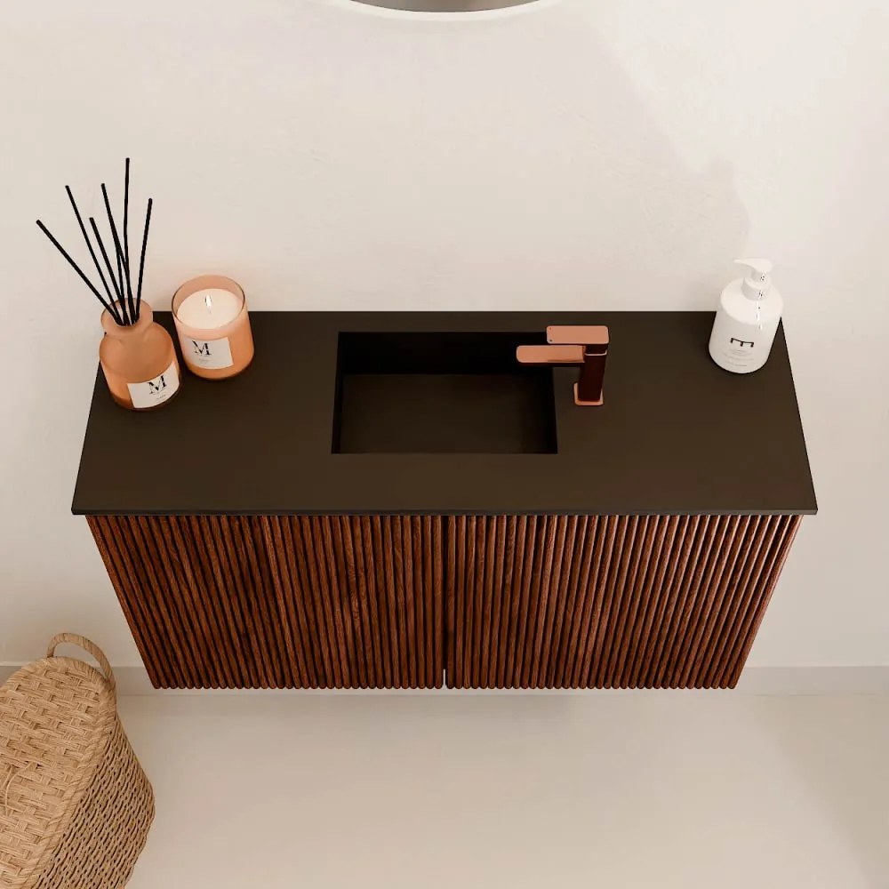 Mondiaz Joya 70cm toiletmeubel ruby met wastafel faye midden 1 kraangat urban
