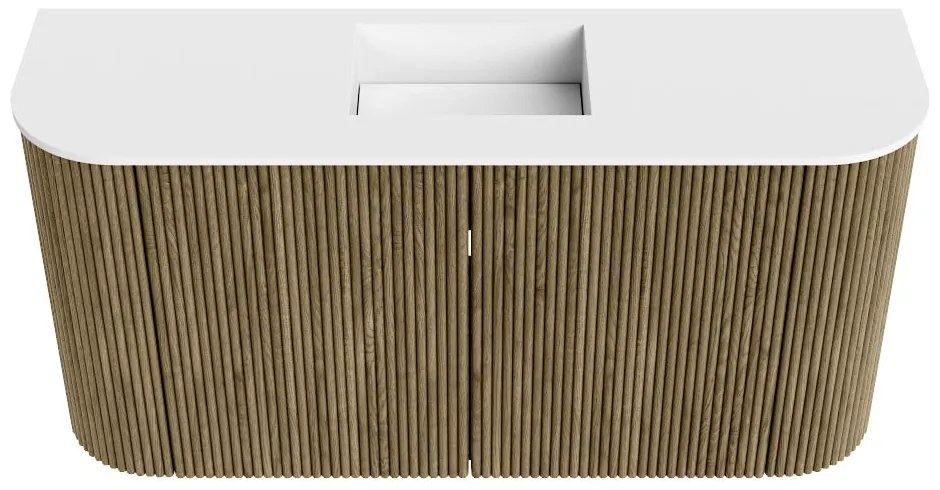 Mondiaz Joya 85cm toiletmeubel ronding links/rechts dusk met wastafel faye midden zonder kraangat talc