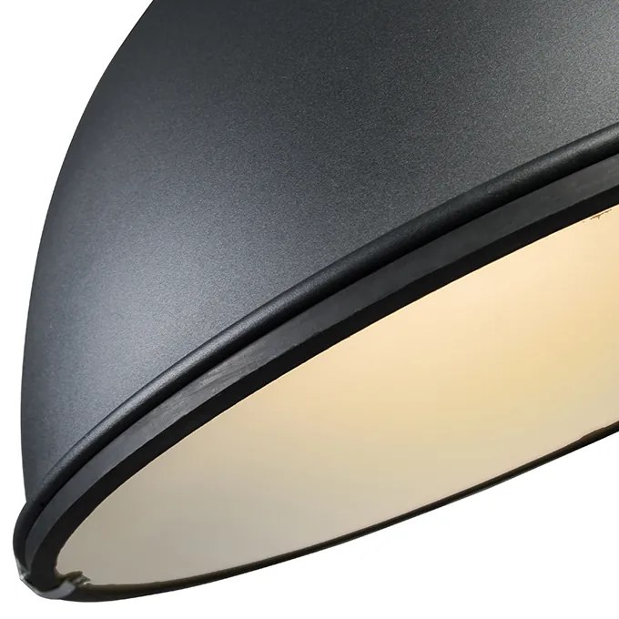 Smart industriële hanglamp zwart 53 cm incl. A60 Wifi - Sicko