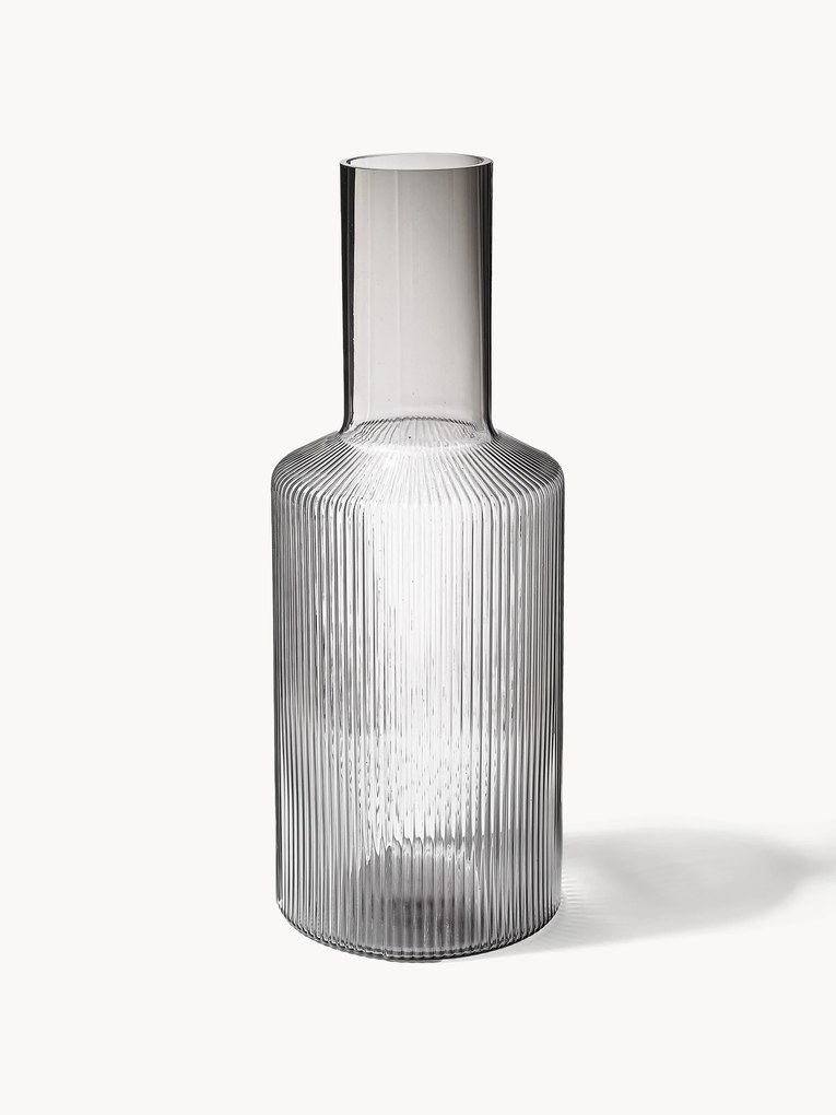 Mondgeblazen karaf Ripple met reliëfpatroon, 1 L