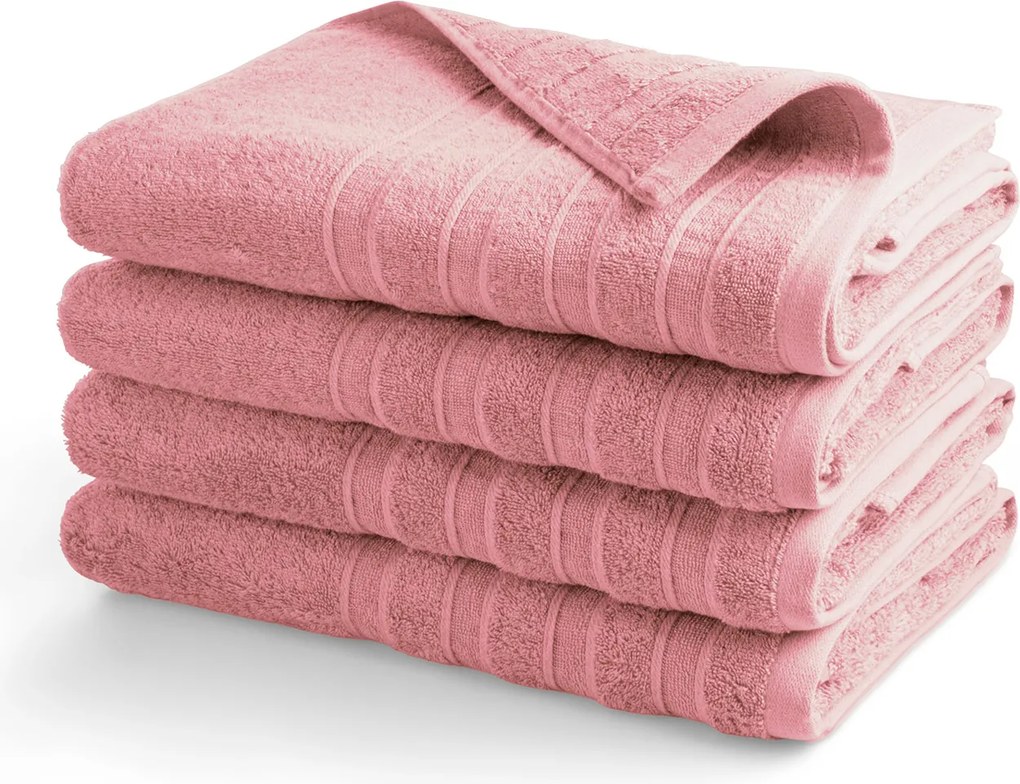 Handdoek DoubleLife Recycled Cotton Collectie– 4 stuks – 70×140 – powder pink
