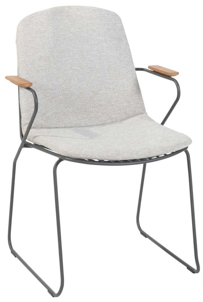 Tuinstoel stapelbaar RVS Grijs-antraciet 4 Seasons Outdoor Veneto
