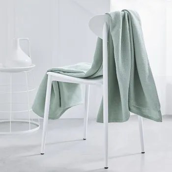 Plaids, deken Groen Today  Jeté de Lit Nid d'Abeille 150/200 Coton TODAY Essential Celadon