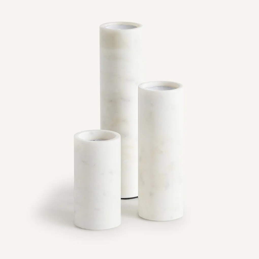 Set van 3 kandelaars in marmer, Scafi