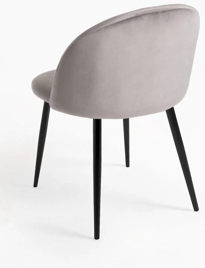 Zwarte Vint fluwelen stoel