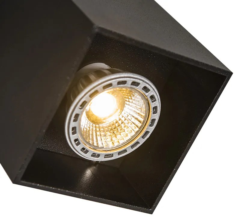 Moderne opbouwspot zwart GU10 50mm - Qubo