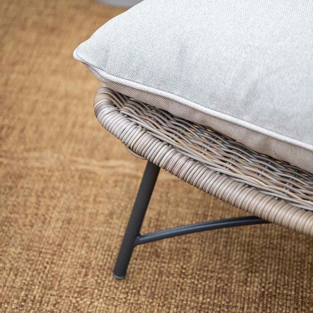 Garden Impressions Selene loungestoelen vintage willow - Mati bijzettafel Ø50x48 cm